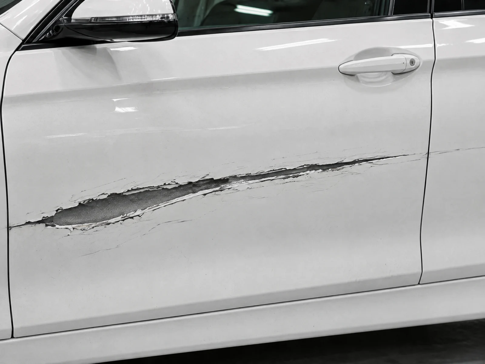 Было — BMW 5 серии — покраска водительской двери