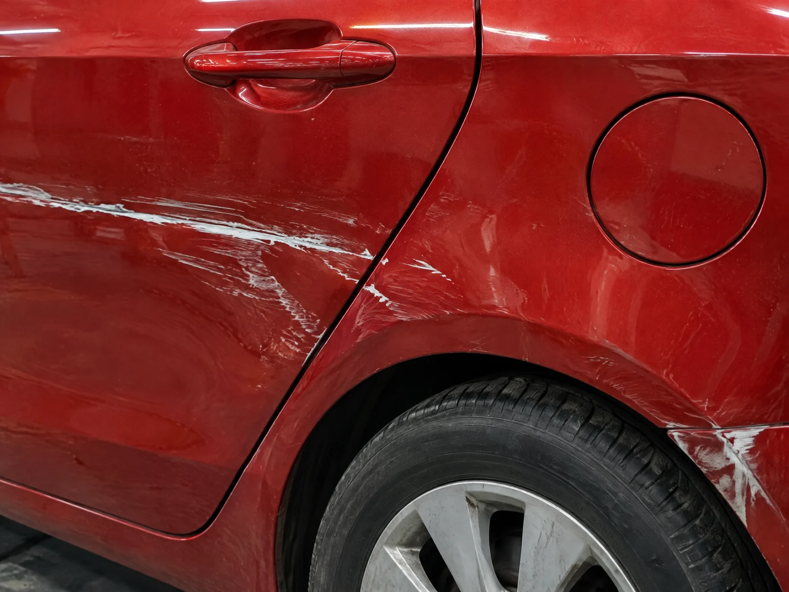 Было — Kia Rio — покраска задней двери