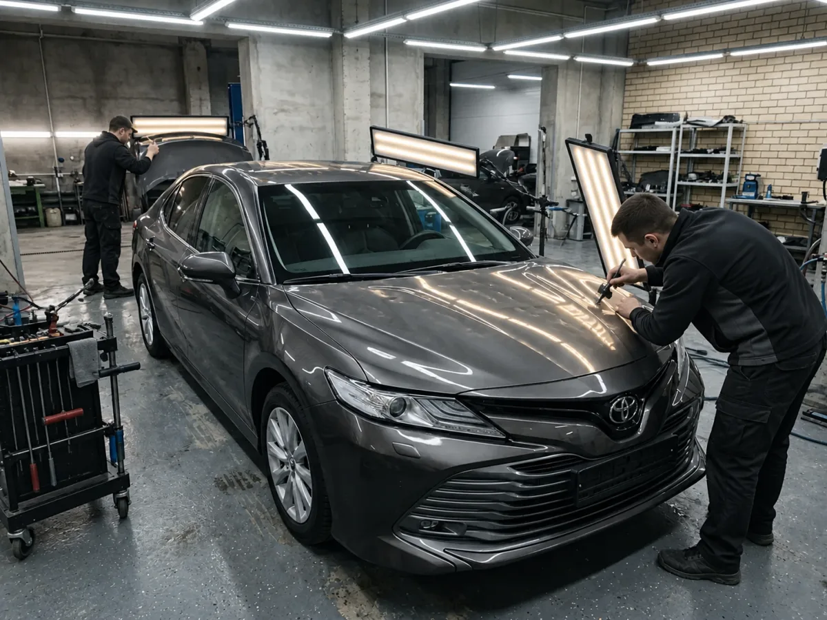 В процессе — Toyota Camry — кузов после града