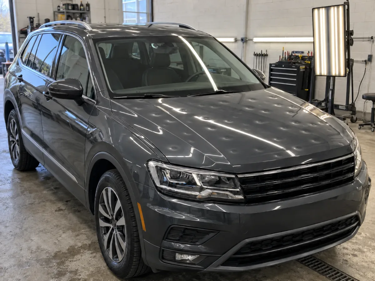 До ремонта — VW Tiguan — удаление вмятин от града