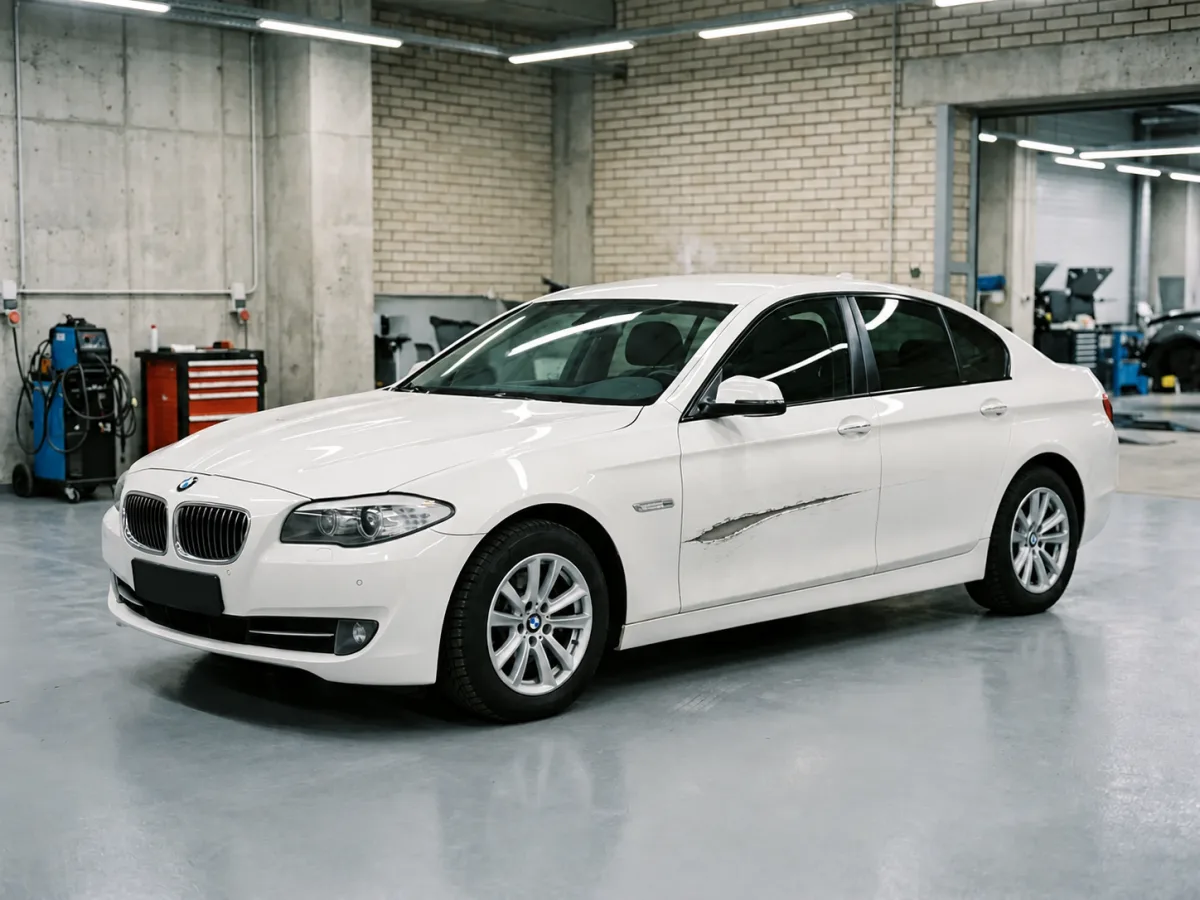 До ремонта — BMW 5 серии — покраска водительской двери