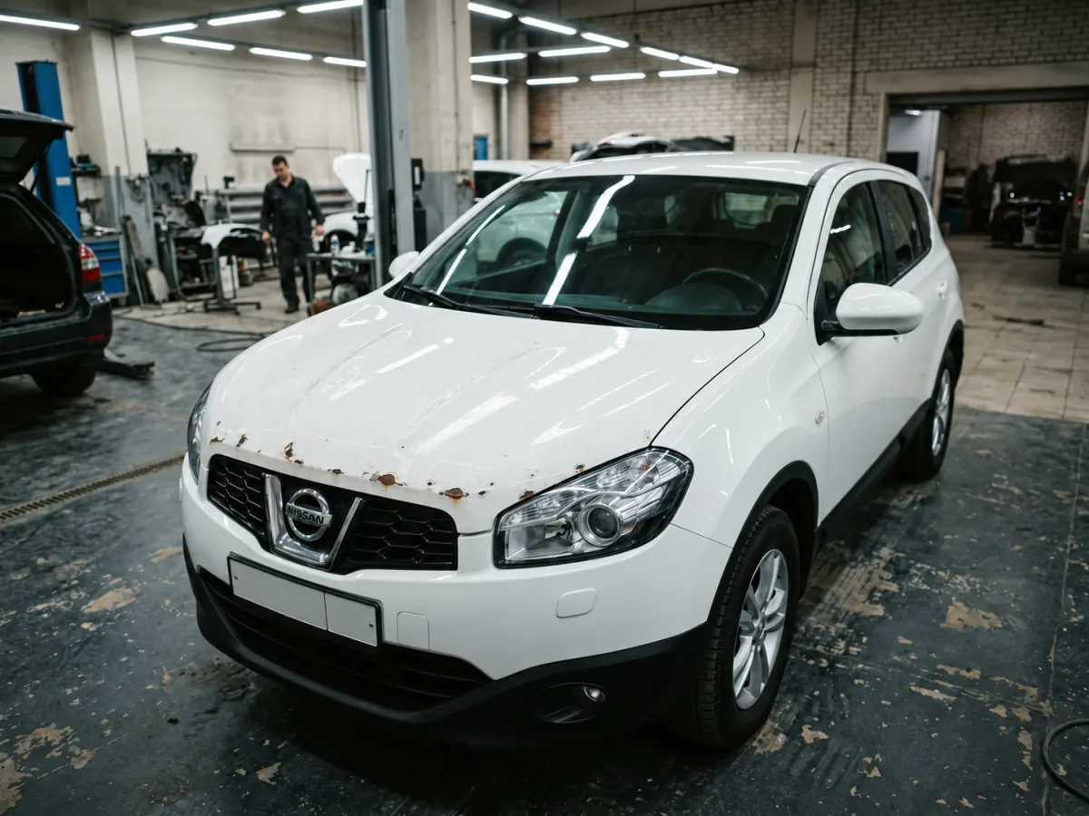 До ремонта — Nissan Qashqai — покраска капота