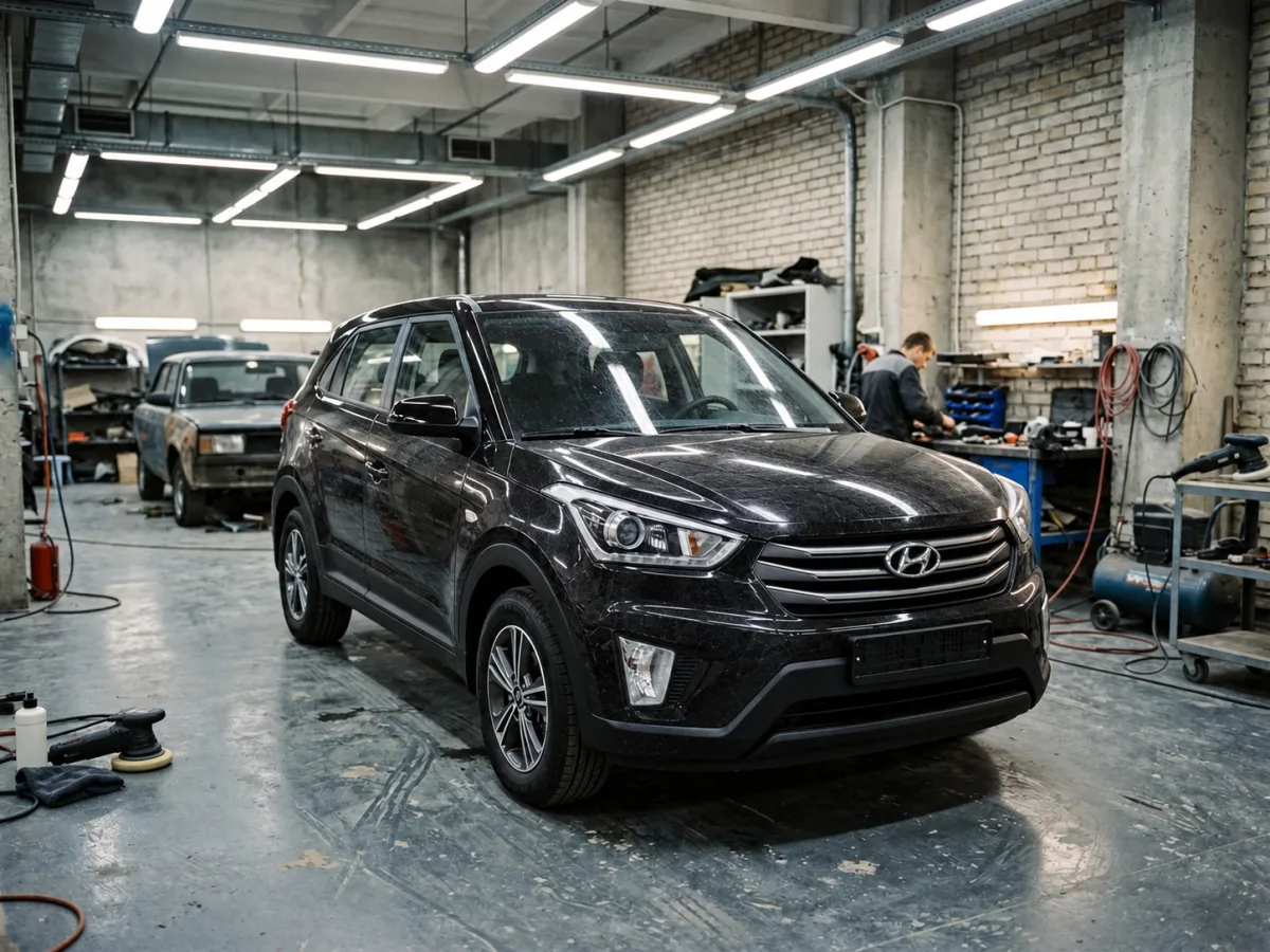 До ремонта — Hyundai Creta — полировка кузова от царапин