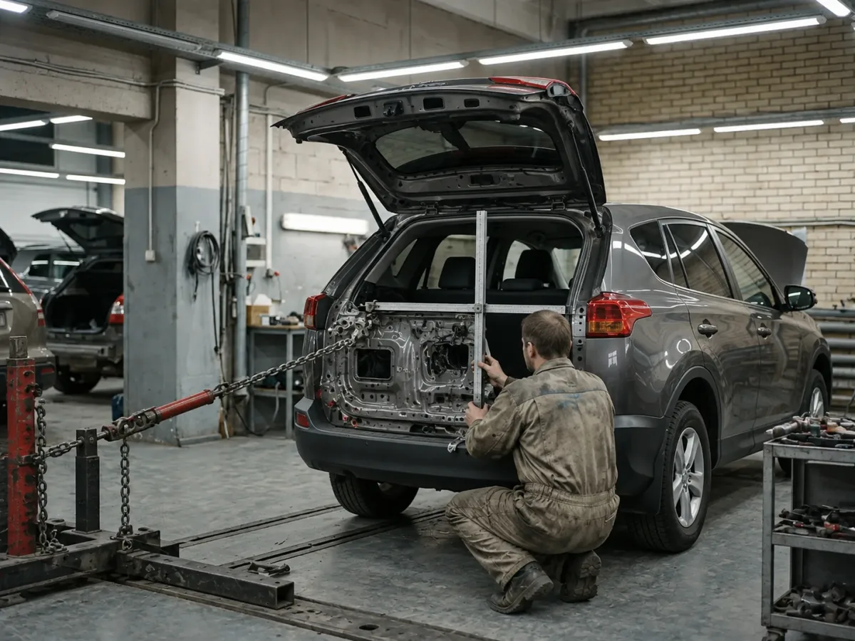 В процессе — Toyota RAV4 — ремонт двери багажника