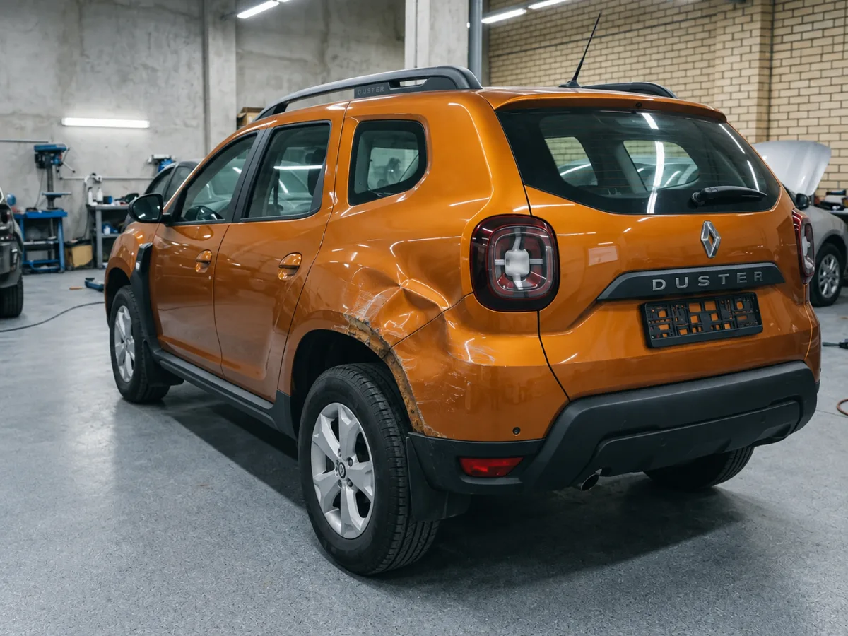 До ремонта — Renault Duster — ремонт заднего крыла