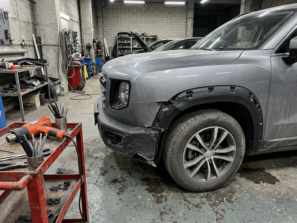 До ремонта — Haval Jolion — ремонт пластиковых накладок арок