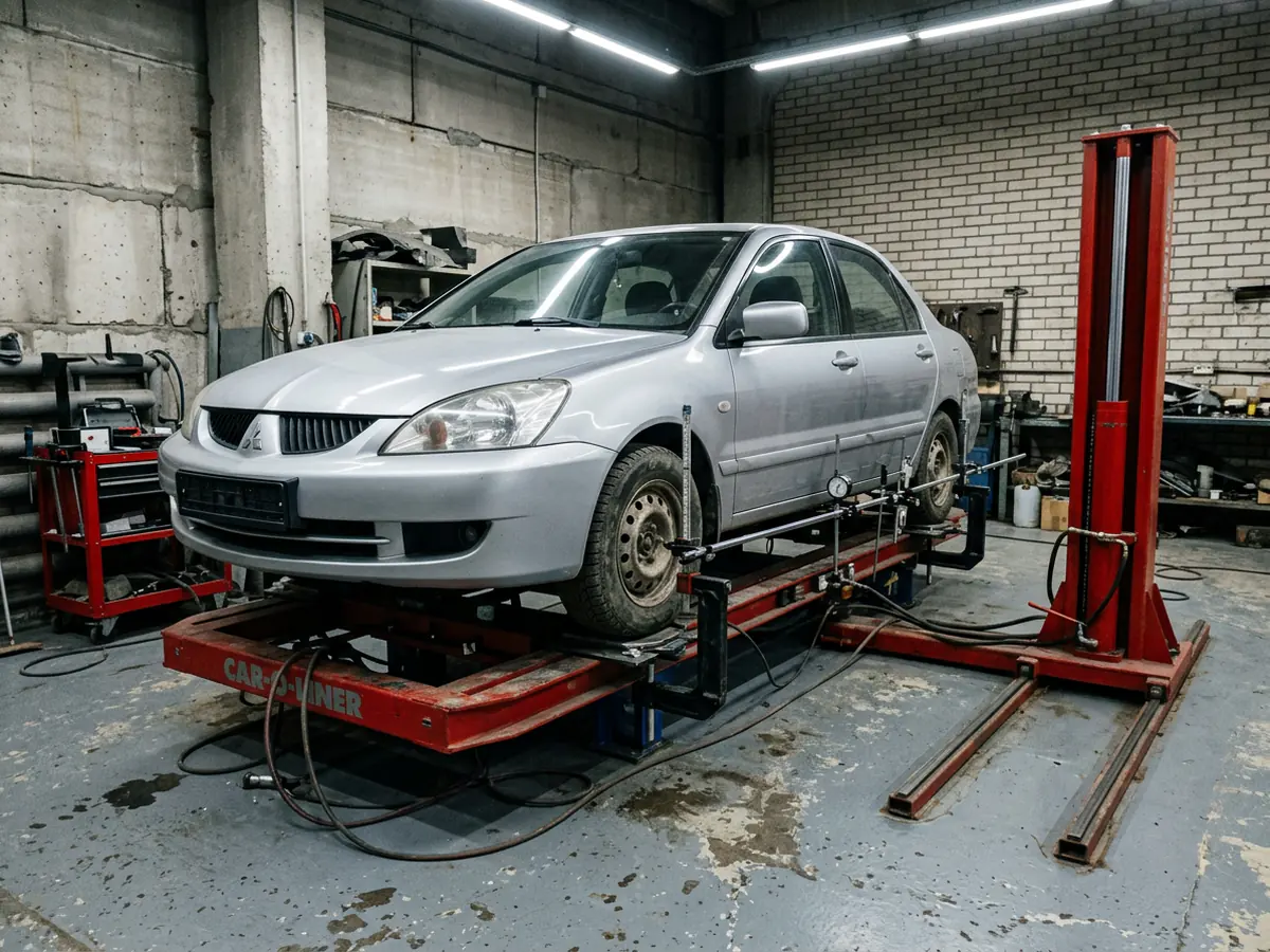 Mitsubishi Lancer — восстановление геометрии кузова